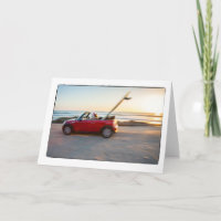 Conducción de Santa mini en la playa con un SORBO