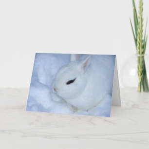 Tarjeta Festiva Conejito de la nieve
