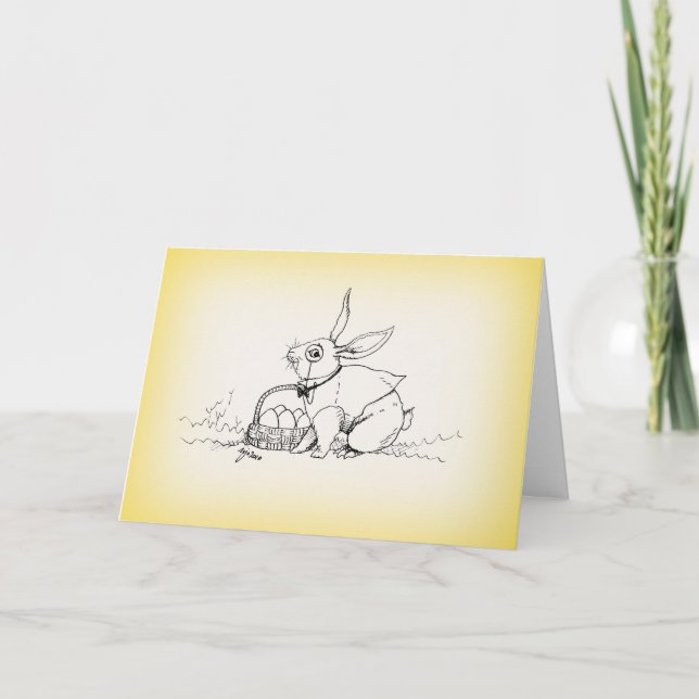 Tarjeta Festiva Conejito de pascua (Anverso)