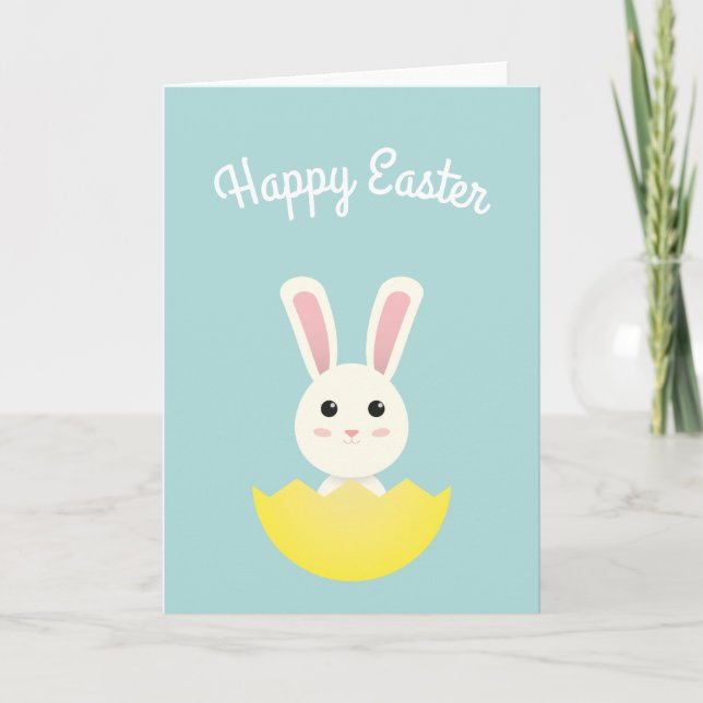 Tarjeta Festiva Conejito de Pascua (Anverso)