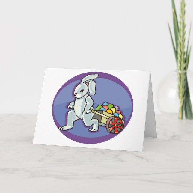 Tarjeta Festiva Conejito de pascua (Anverso)