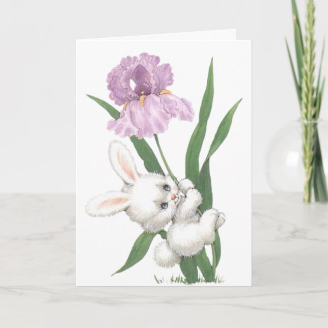 Tarjeta Festiva Conejito de Pascua (Anverso)