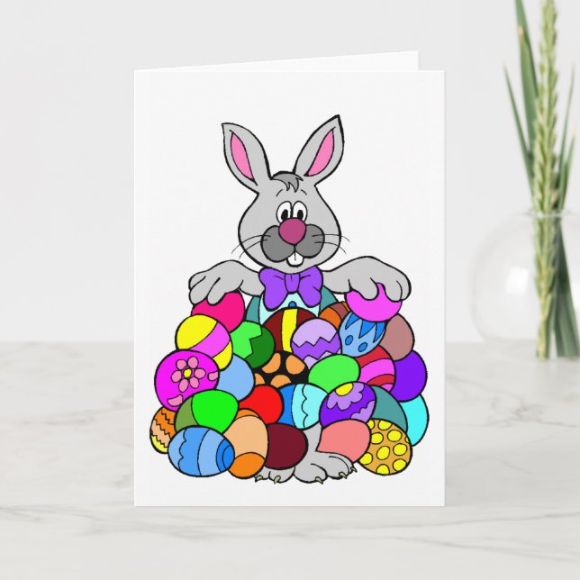 Tarjeta Festiva Conejito de pascua (Anverso)