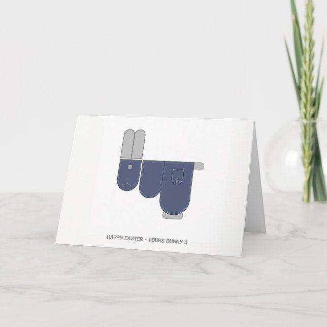 Tarjeta Festiva Conejito de pascua (Anverso)