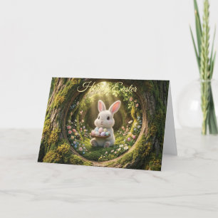 Tarjeta Festiva Conejito de Pascua adorable