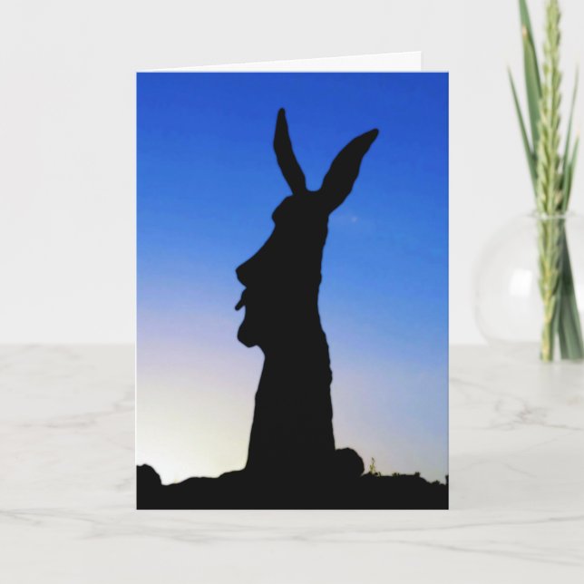 Tarjeta Festiva Conejito de pascua de la isla de pascua (Anverso)