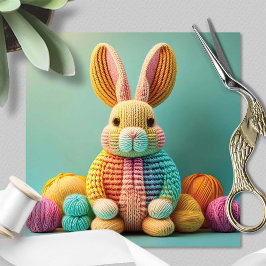 Tarjeta Festiva Conejito de Pascua Juguetón y Adorable