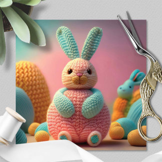 Tarjeta Festiva Conejito de Pascua Juguetón y Adorable