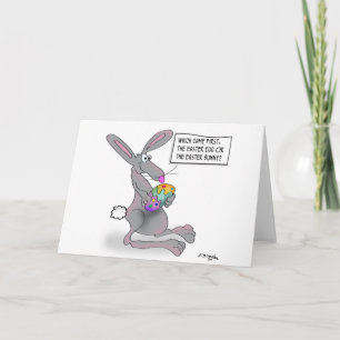 Tarjeta Festiva Conejito de pascua o huevo de Pascua