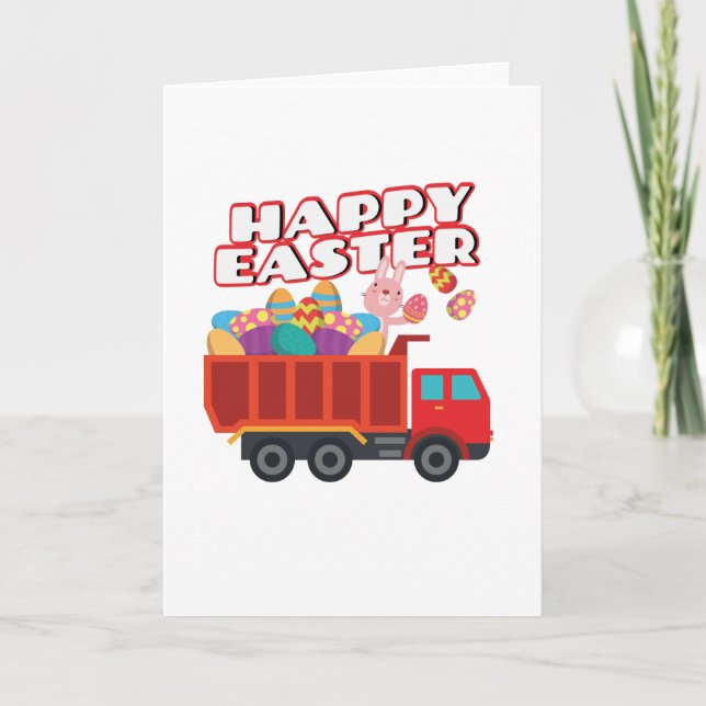 Tarjeta Festiva Conejito de pascua que entrega los huevos de (Anverso)