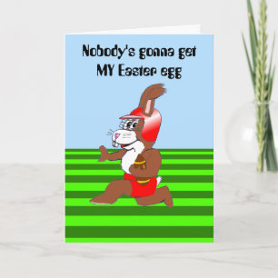Tarjeta Festiva Conejito del fútbol