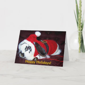Tarjeta Festiva Conejito "días de fiesta de lúpulo de Santa!"
