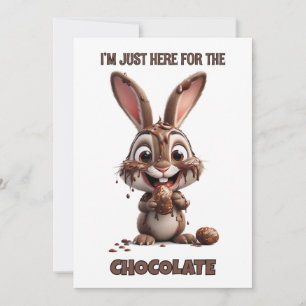 Tarjeta Festiva Conejito divertido de Pascua: diseño adorable y ju