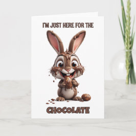 Tarjeta Festiva Conejito divertido de Pascua: diseño adorable y ju