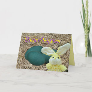 Tarjeta Festiva Conejito-personalizar chocado de Pascua