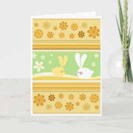 Tarjeta Festiva Conejitos de Pascua