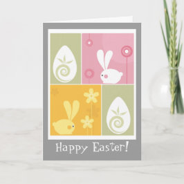 Tarjeta Festiva Conejitos de pascua