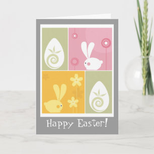 Tarjeta Festiva Conejitos de pascua