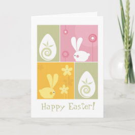 Tarjeta Festiva Conejitos de pascua