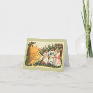 Tarjeta Festiva Conejitos de pascua del vintage de Fröhliche