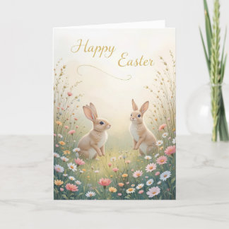 Tarjeta Festiva Conejitos de primavera rusa feliz Pascua