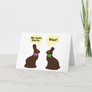Tarjeta Festiva Conejitos del chocolate mis daños del extremo.