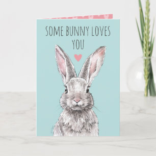 Tarjeta Festiva Conejo conejo conejito amor lindo gracioso Día de