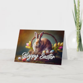 Tarjeta Festiva Conejo Cute Happy Easter