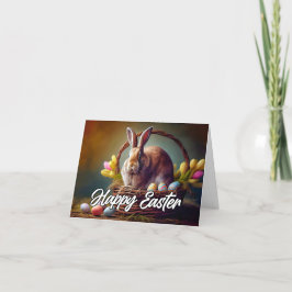 Tarjeta Festiva Conejo Cute Happy Easter