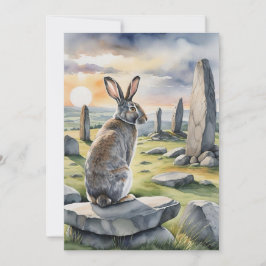 Tarjeta Festiva Conejo de Ostara Equinoccio de Primavera Eostre Wi