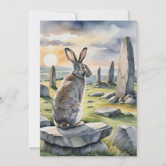 Tarjeta Festiva Conejo de Ostara Equinoccio de Primavera Eostre Wi