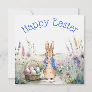Tarjeta Festiva conejo de Pascua