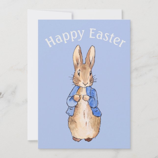 Tarjeta Festiva conejo de Pascua (Anverso)