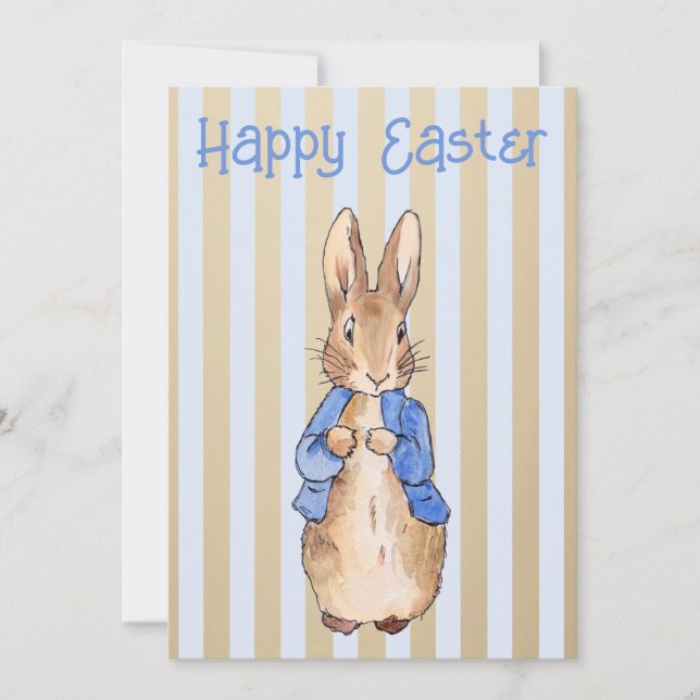 Tarjeta Festiva conejo de Pascua (Anverso)