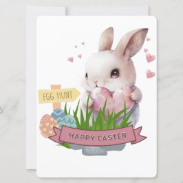 TARJETA FESTIVA CONEJO DE PASCUA