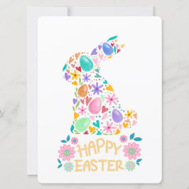 TARJETA FESTIVA CONEJO DE PASCUA