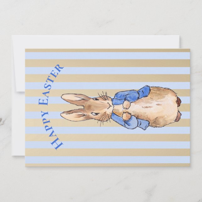Tarjeta Festiva conejo de Pascua (Anverso)