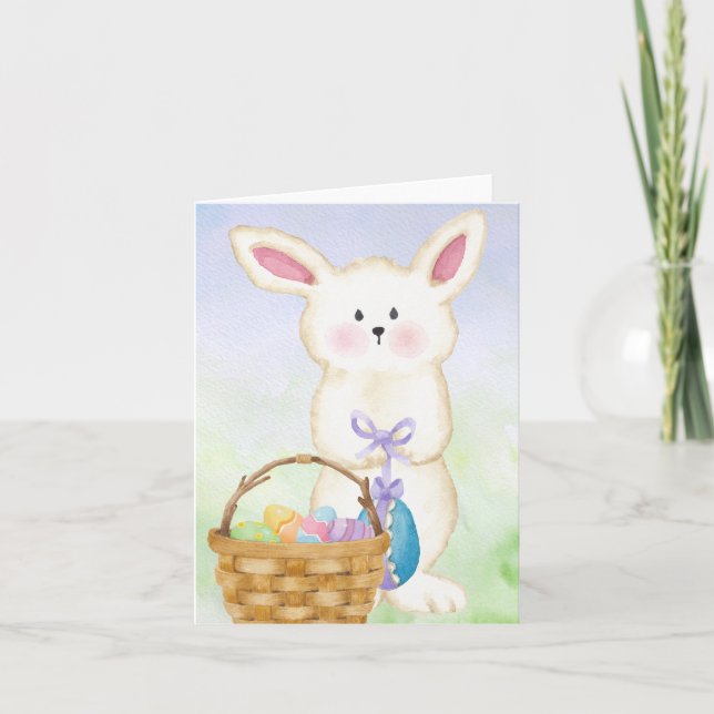 Tarjeta Festiva Conejo de Pascua (Anverso)