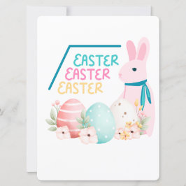 TARJETA FESTIVA CONEJO DE PASCUA