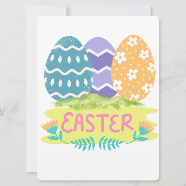 TARJETA FESTIVA CONEJO DE PASCUA (Anverso)