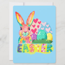TARJETA FESTIVA CONEJO DE PASCUA