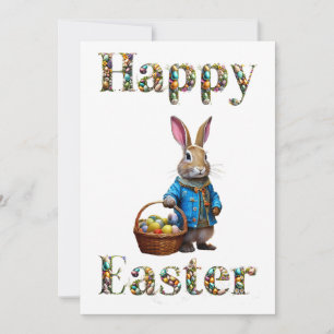 Tarjeta Festiva Conejo de Pascua