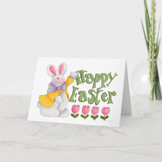 Tarjeta Festiva Conejo de Pascua (Anverso)
