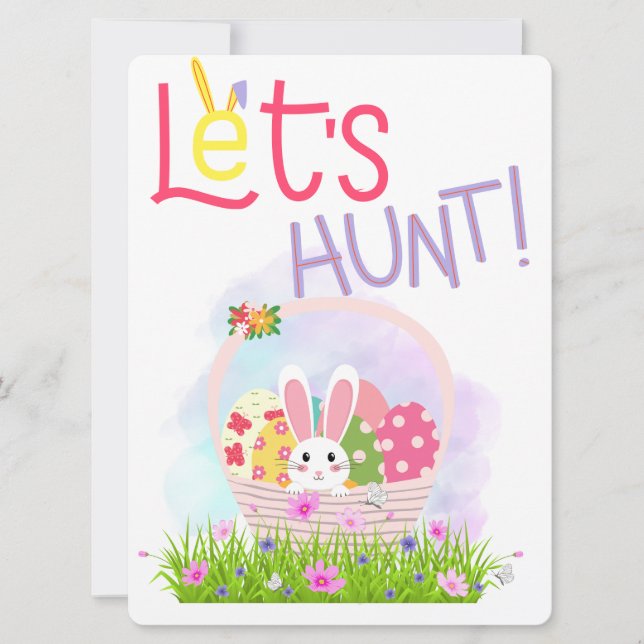 TARJETA FESTIVA CONEJO DE PASCUA (Anverso)