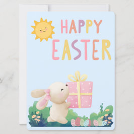 TARJETA FESTIVA CONEJO DE PASCUA