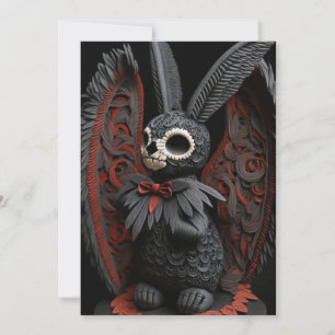 Tarjeta Festiva Conejo de Pascua con un giro oscuro