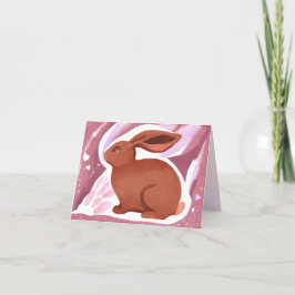 Tarjeta Festiva Conejo de Pascua de Chocolate | Acuarela Pastel Ad