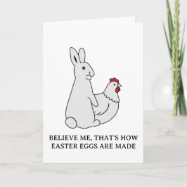 Tarjeta Festiva Conejo de Pascua divertido para adultos con humor 