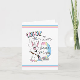 Tarjeta Festiva Conejo de Pascua Feliz