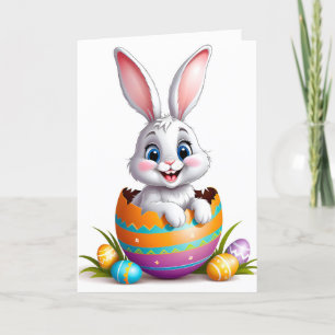 Tarjeta Festiva Conejo de Pascua feliz